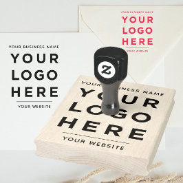 Website für Firmenname - Benutzerdefiniertes Logo Gummistempel