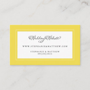 Website für gelbe und weiße Hochzeiten Moderne sch Begleitkarte