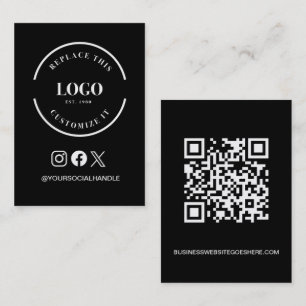 Website für große Logos Soziale Icons Benutzerdefi Visitenkarte