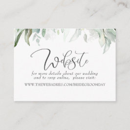 Website für Hochzeiten Bohemische Vegetation Visitenkarte