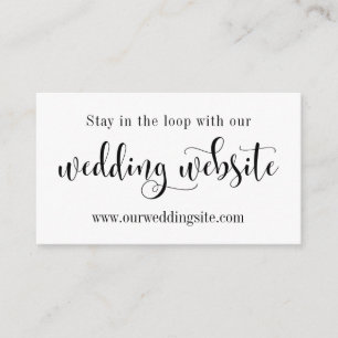 Website für Hochzeiten, Hübsches Skript, bearbeitb Begleitkarte