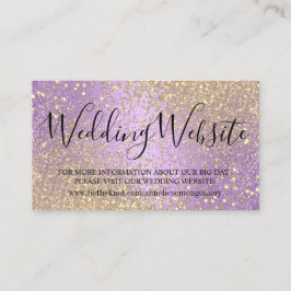 Website für Hochzeiten - Lavendel und Gold Glitzer Begleitkarte