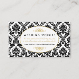 Website für Hochzeiten mit Vintagem Gold, Schwarz Begleitkarte