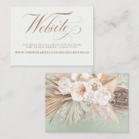 Website für Hochzeiten von Pampas Grass und White
