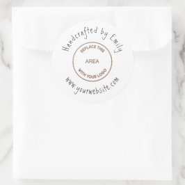 Website für kleine Handwerke mit Ihrem Logo Runder Aufkleber