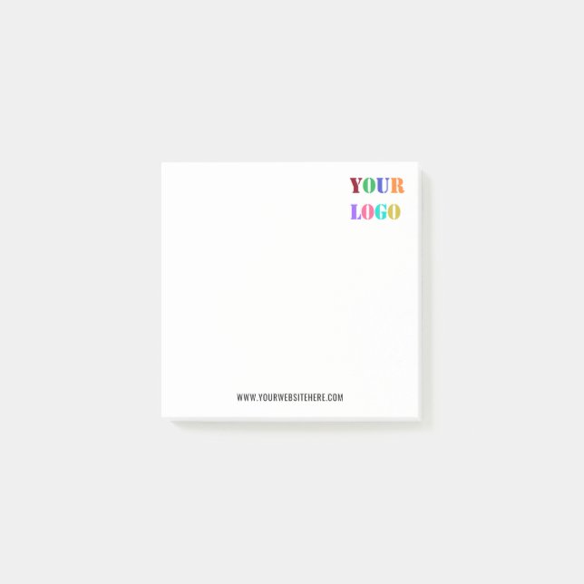 Website für kundenspezifische Logos - Hinweise zur Post-it Klebezettel (Vorderseite)