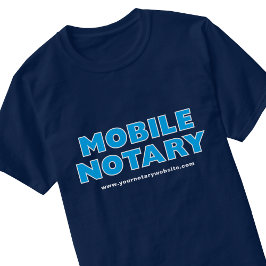 Website für mobile Notare, öffentliche Navy, blau  T-Shirt