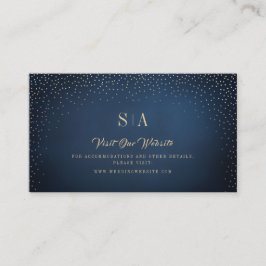Website für Navy & Gold Glitzer Monogram Insert Ca Platzkarte