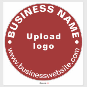 Website für Unternehmen: Red Large Round Vinyl Auf Aufkleber