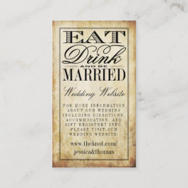 Website für Verheiratete Hochzeiten zu essen, zu t Begleitkarte