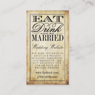 Website für Verheiratete Hochzeiten zu essen, zu t Begleitkarte