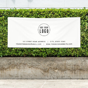 Website-Geschäft für Ihre Logo-Adresse hinzufügen Banner