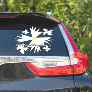 Website-Geschäftsname Daisy Schrift Auto-Aufkleber Aufkleber