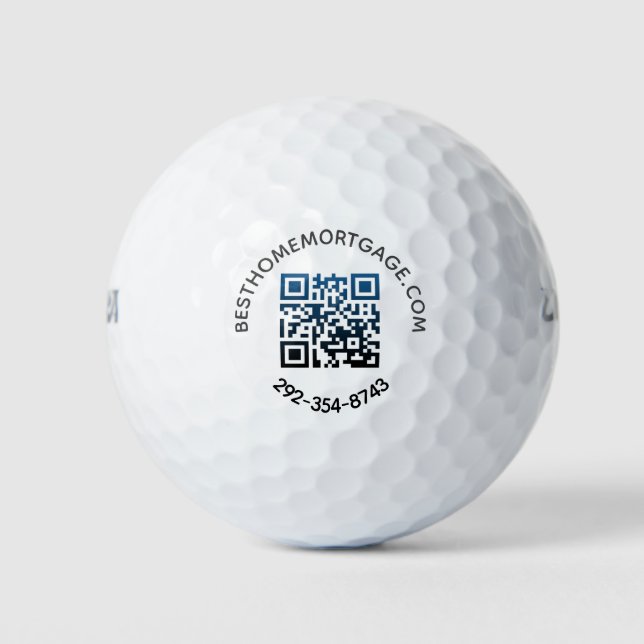 Website Ihres QR-Scan-Unternehmens Golfball (Vorderseite)