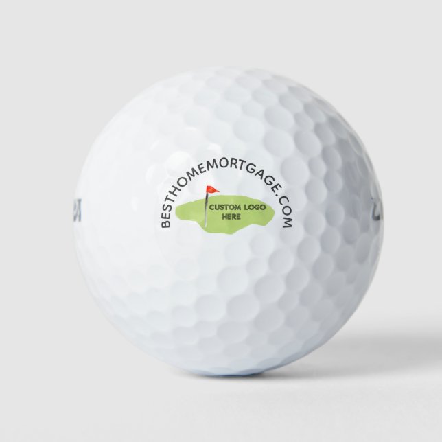 Website Ihres Unternehmens für die Werbeaktion Ihr Golfball (Vorderseite)