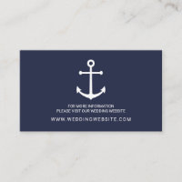 Website-Karte für Hochzeiten der Nautischen Marine