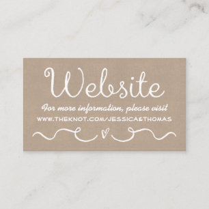 Website-Karte für Hochzeiten Rustikale Kraft Begleitkarte