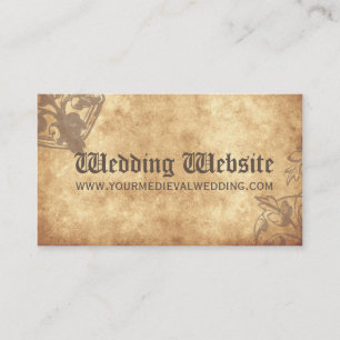 Website-Karte für mittelalterliche Hochzeiten Begleitkarte