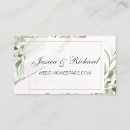 Website-Karte für Wasserfarbenhochzeiten Visitenkarte