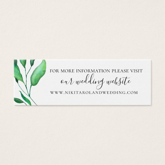 Website Minimalistisch Greenery Wedding (Vorderseite)