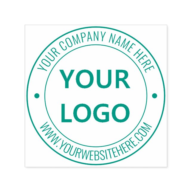 Website mit Firmenlogo Eigene Briefmarke Permastempel (Design)