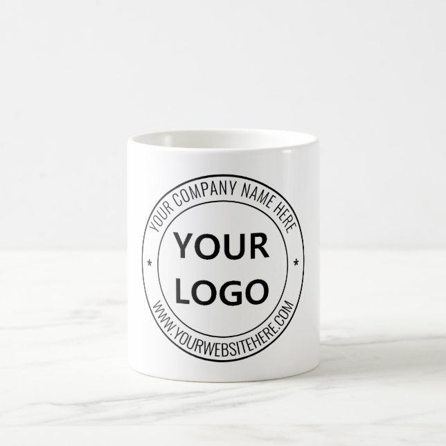 Website mit Firmenlogo für benutzerdefinierte Unte Kaffeetasse (Mittel)
