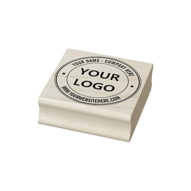 Website mit Ihrem Firmenlogo Rund-Rubber-Briefmark Gummistempel (Stempel)