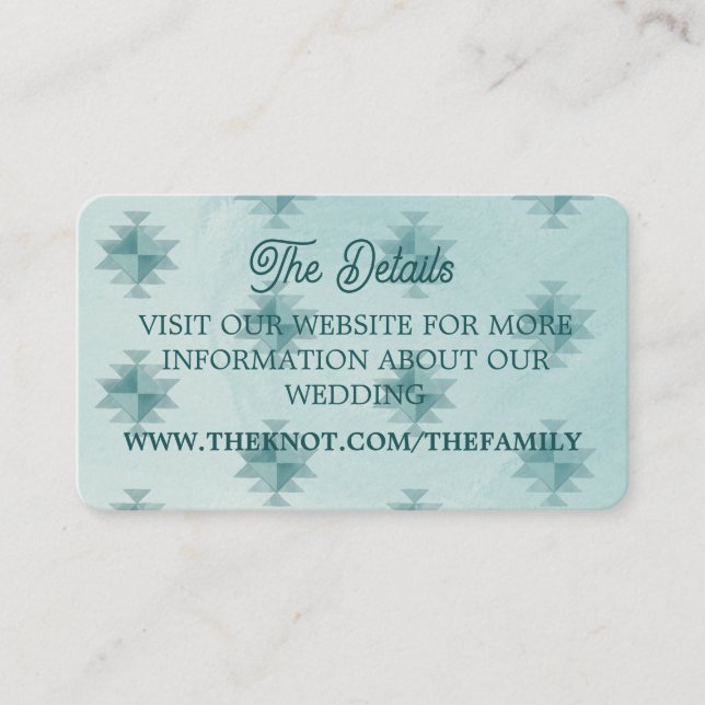 Website mit Karte für Hochzeitspapiere (Vorderseite)