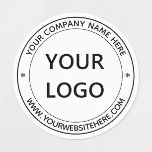 Website mit Namen für kundenspezifische Logos Rund Etiketten