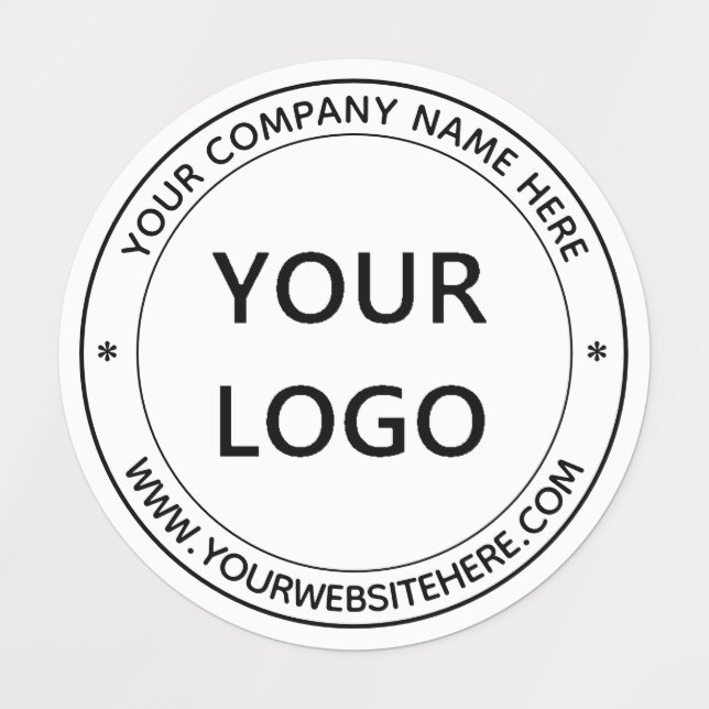 Website mit Namen für kundenspezifische Logos Rund Etiketten (Design 1)