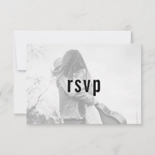Website Modernes Minimalistisches einfaches Foto U RSVP Karte