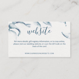 Website QR Code Blau Aquarell modern Begleitkarte