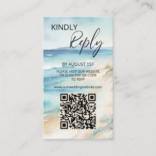 Website QR-Code für Hochzeiten von Wasserfarben am Begleitkarte