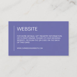Website QR Code minimale periwinkle einfache Hochz Begleitkarte