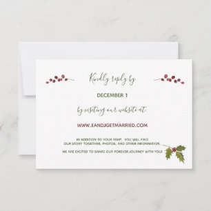 Website Red Poinsettia Christmas RSVP