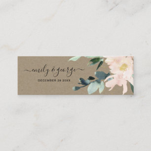 WEBSITE "RUSTIC BLUSH FLORAL BUNCH WEDING" UAWG MINI VISITENKARTE
