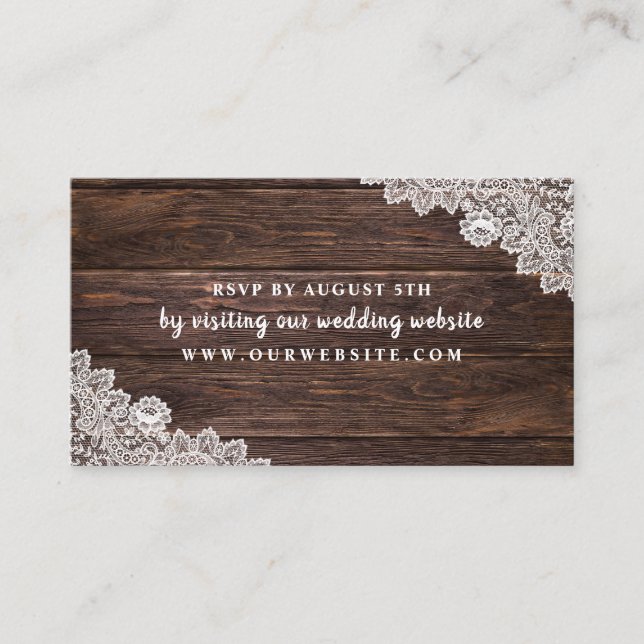 Website Rustic Lace and Wood uAwg card Begleitkarte (Vorderseite)
