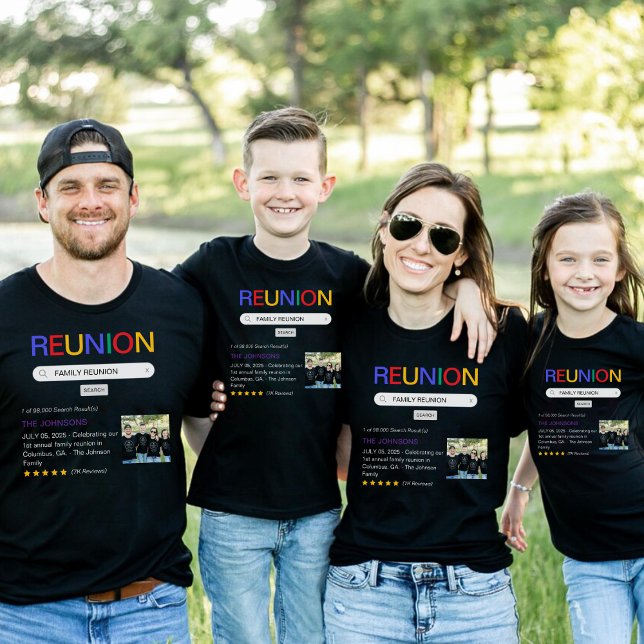 Website Search Result Family Wiedersehen Black T-Shirt (Website Search Result Family Reunion Black T-Shirt
)