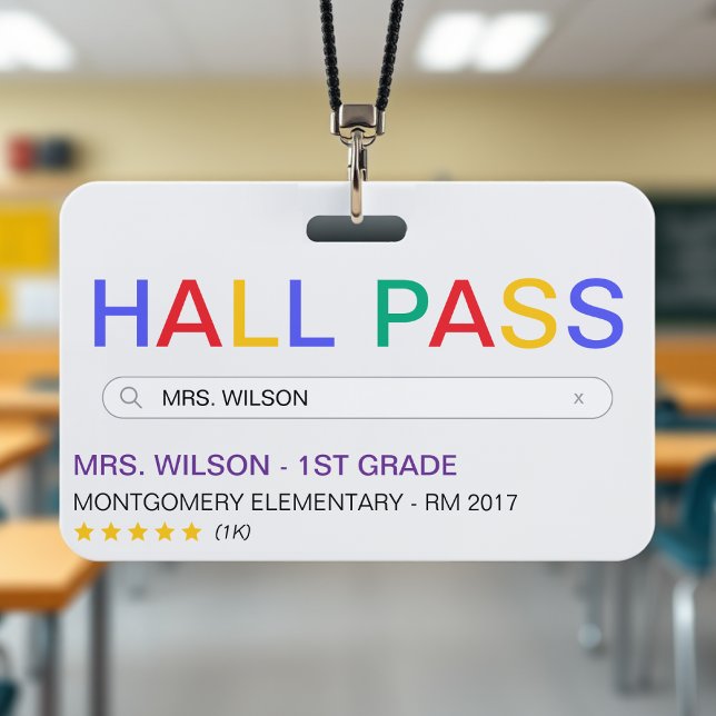 Website Search Resultat School Hall Pass Ausweis (Website Search Result School Hall Pass Badge
)