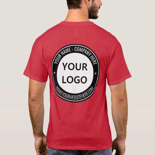 Website-T - Shirt für Firmenlogo (Rückseite)
