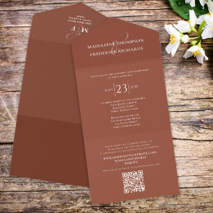 Website Terracotta Simple Eleganbudget QR Code All In One Einladung