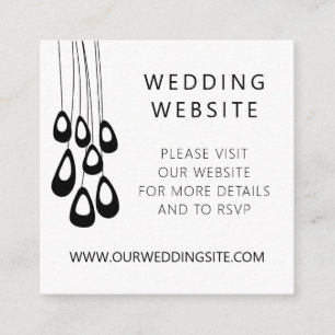 Website Tiny Peacock Stylized Modern Wedding Begleitkarte