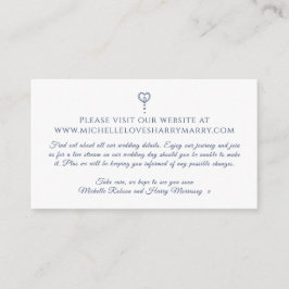 Website-Umschließungskarte, blau Begleitkarte