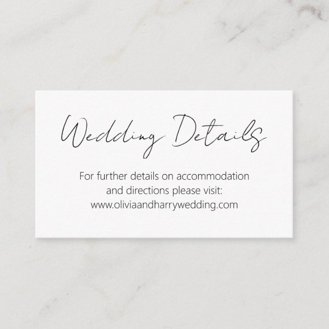 Website-Umschließungskarte im modernen Handschrift Begleitkarte (Vorderseite)