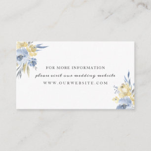 Website von Dusty Blue Floral Begleitkarte