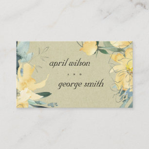 WEBSITE VON ELEGANT KRAFT YELLOW GREEN FLORAL WEDI VISITENKARTE