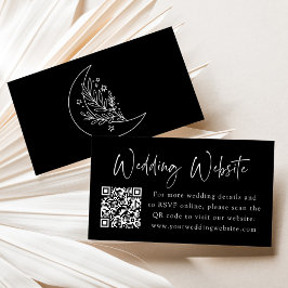 Website von Eleganto Moon and Stars Black Wedding Begleitkarte
