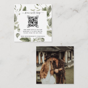 Website von Greenery Wedding QR-Code Begleitkarte