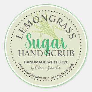 Website von Lemongrass Sugar Scrub Runder Aufkleber