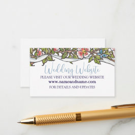 Website von Pastel Wildblume Bird Rose Border Wedd Begleitkarte